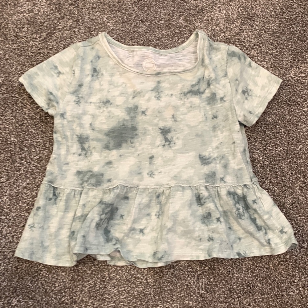 Girls Green Tie Dye Shirt